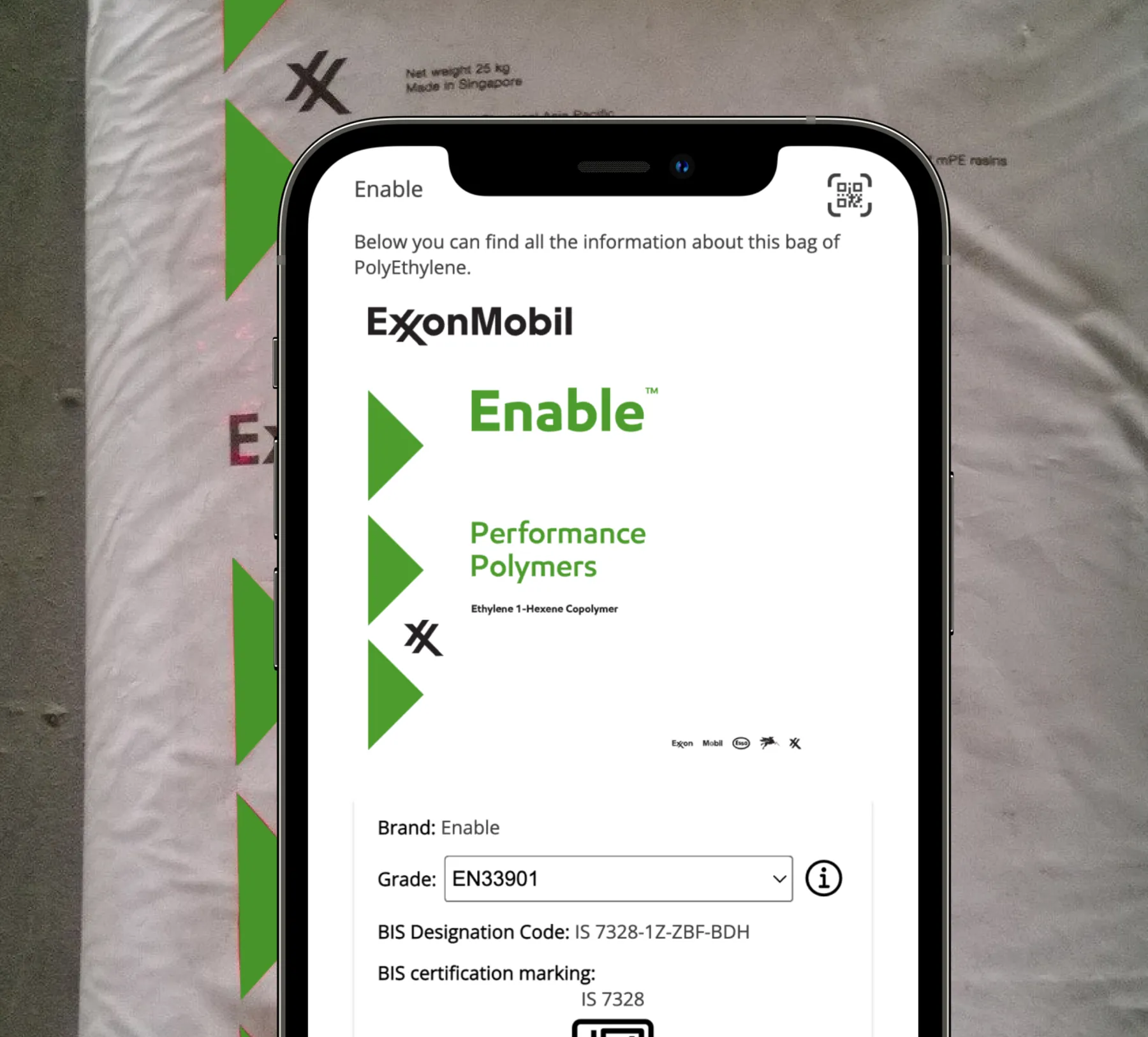 Context-aware product portal showing safety and product data sheets